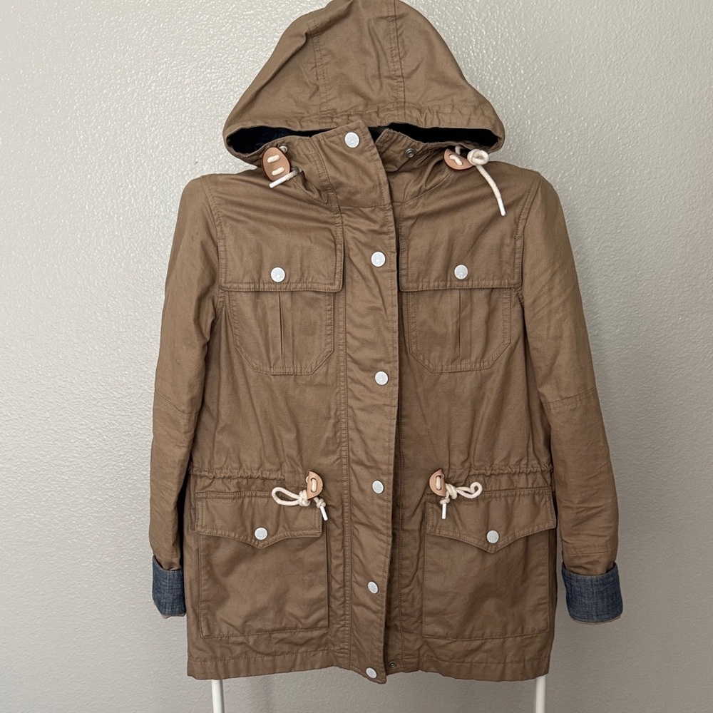 Levi’s Women's Tan Hooded Rain Jacket